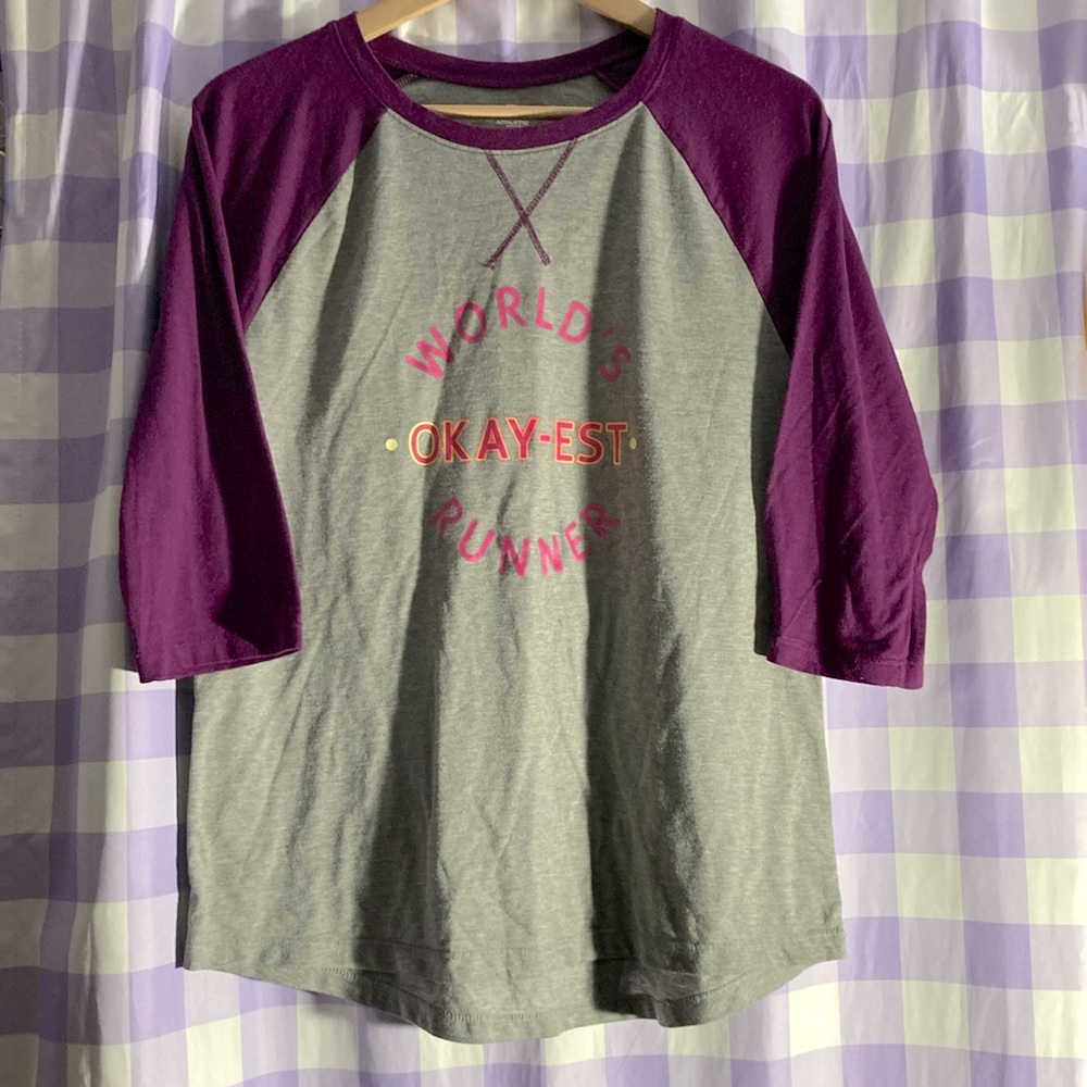 Athletic Works Womens Graphic Tee "World's Okay-est Runner"